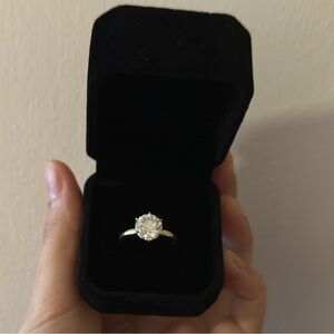 IGI Lab Grown Round Diamond 2.81ct solitaire ring in 14k yellow gold - size 7